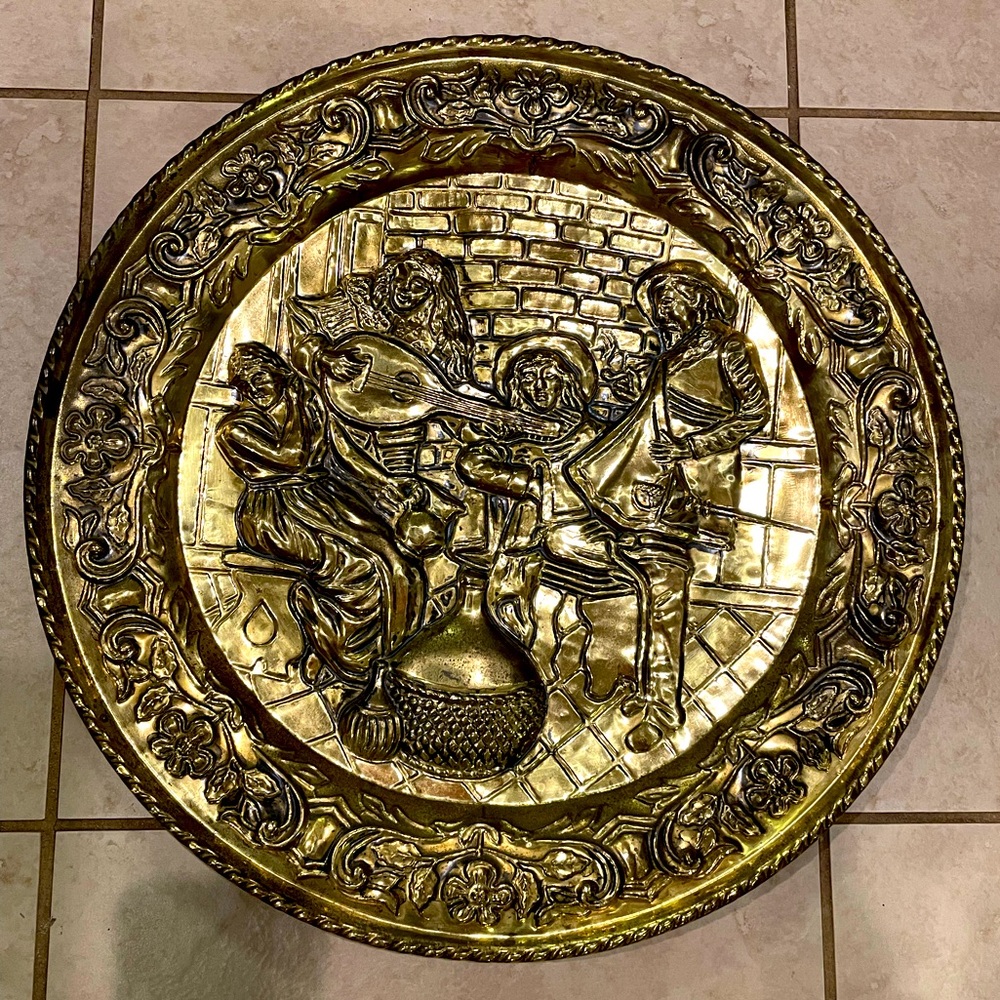 Vintage Brass Wall Plaque